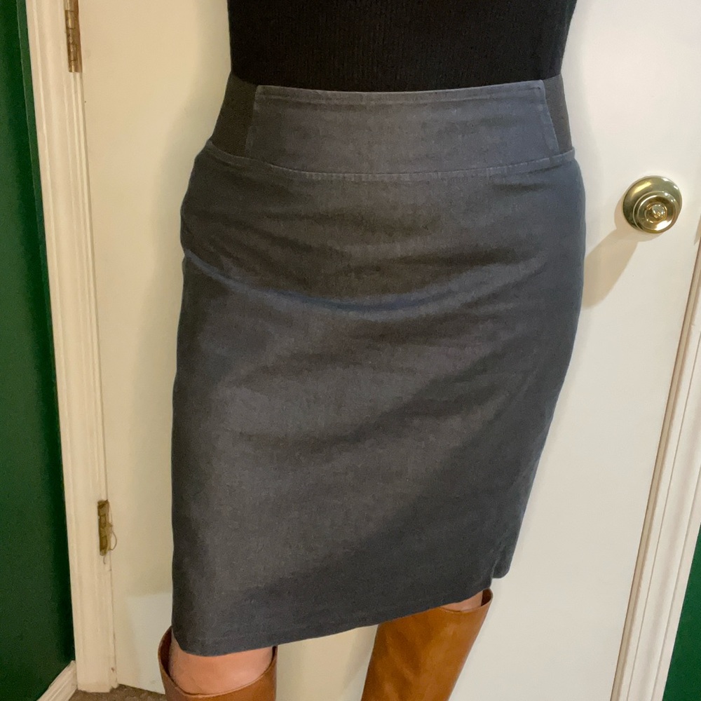 Blue pencil skirt